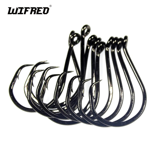 WIFREO 40PCS Fishing Accessories 3/0 5/0 6/0 7/0 8/0 Up Eye Circle Hook Saltwater Catfish