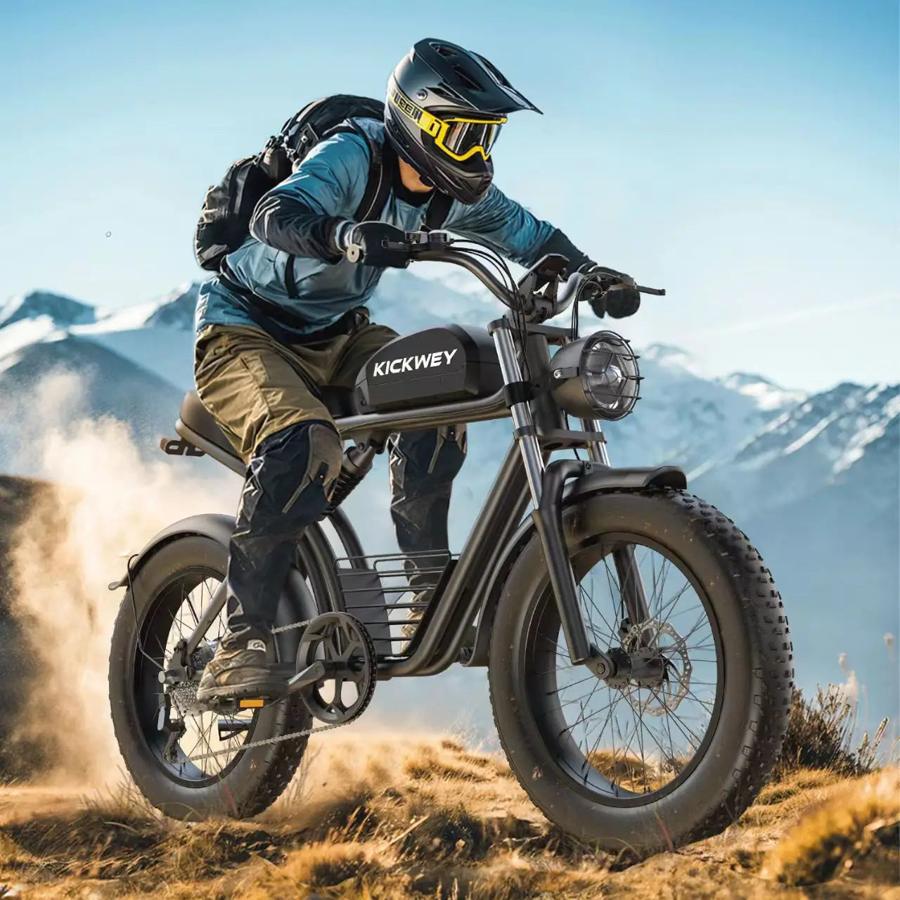 Kickwey K7 Electric bike 1500W Motor 48V 23AH Adult Electric bicycle 20 Inch Fat Tire 32MPH 7-Speed