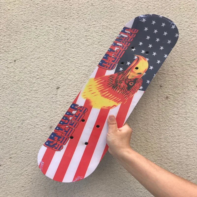 60CM Kids Skateboarding Cartoon Skateboard Dinosaur Spider Longboard Marple Double Rocker