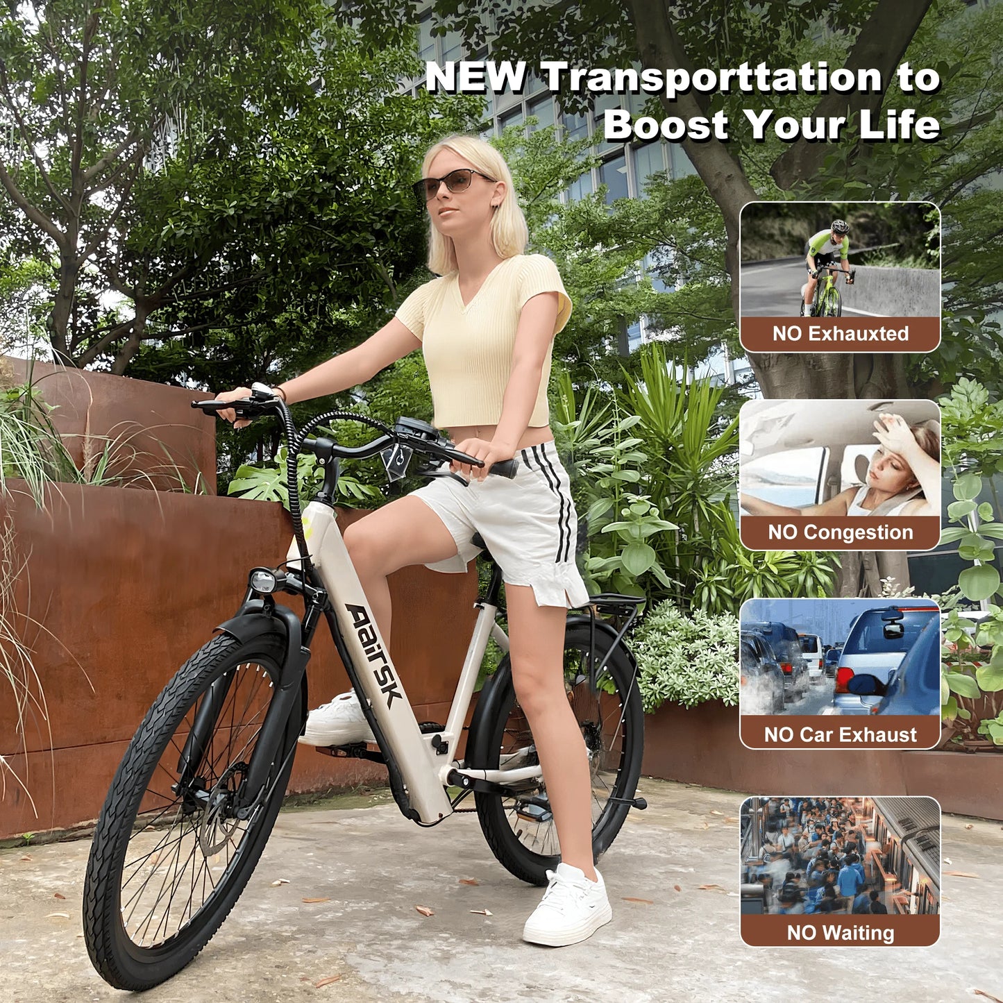 Electric Bike Adults 40Miles 23MPH Commuting Electric Mountain Bike