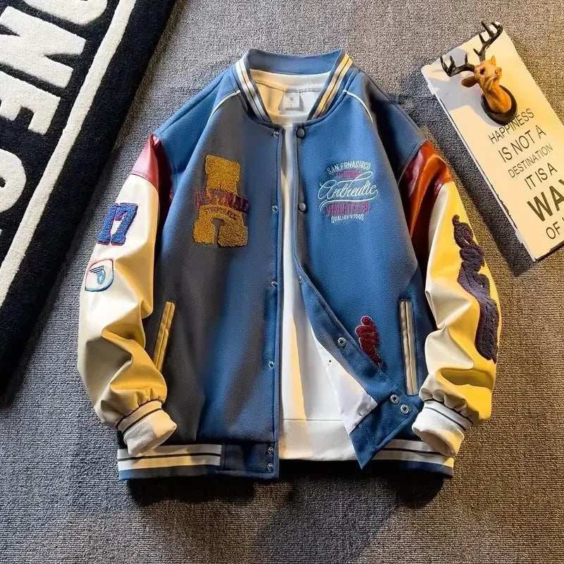 New Handsome Baseball Jackets for Men Spring and Autumn Trendy Brand Jackets