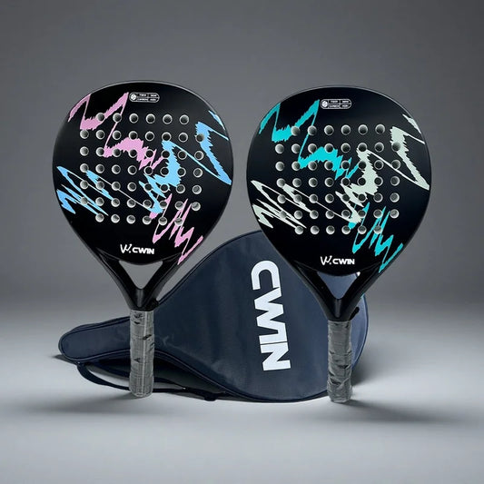 Camewin Paddle Racket Adult Prefessional Carbon Fiber Soft EVA Face Tennis Paddle