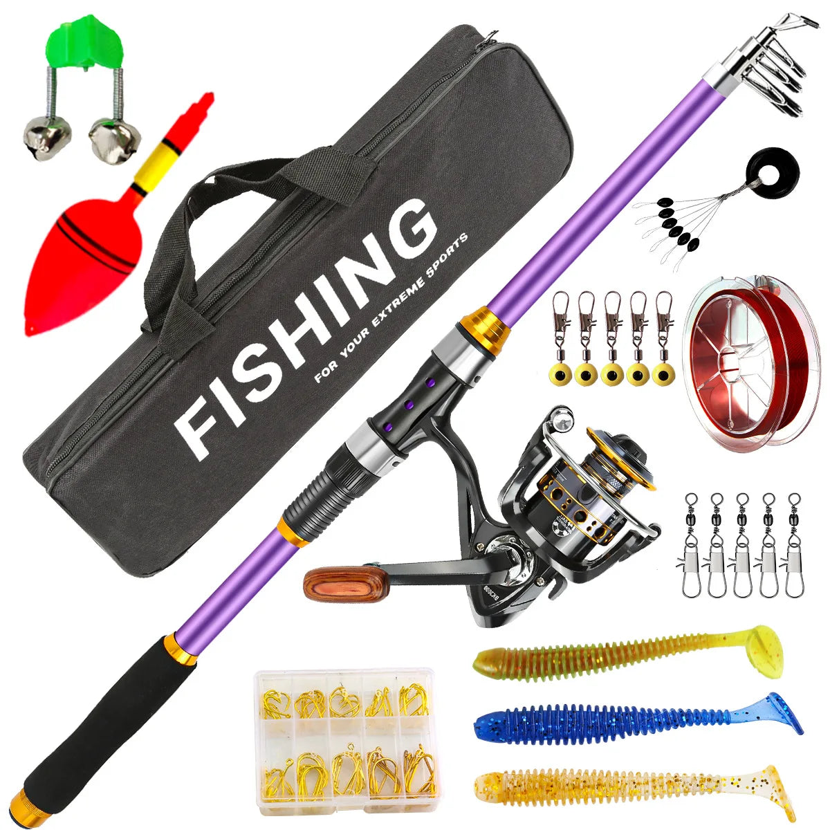 fishing gear full set of combination throwing rod