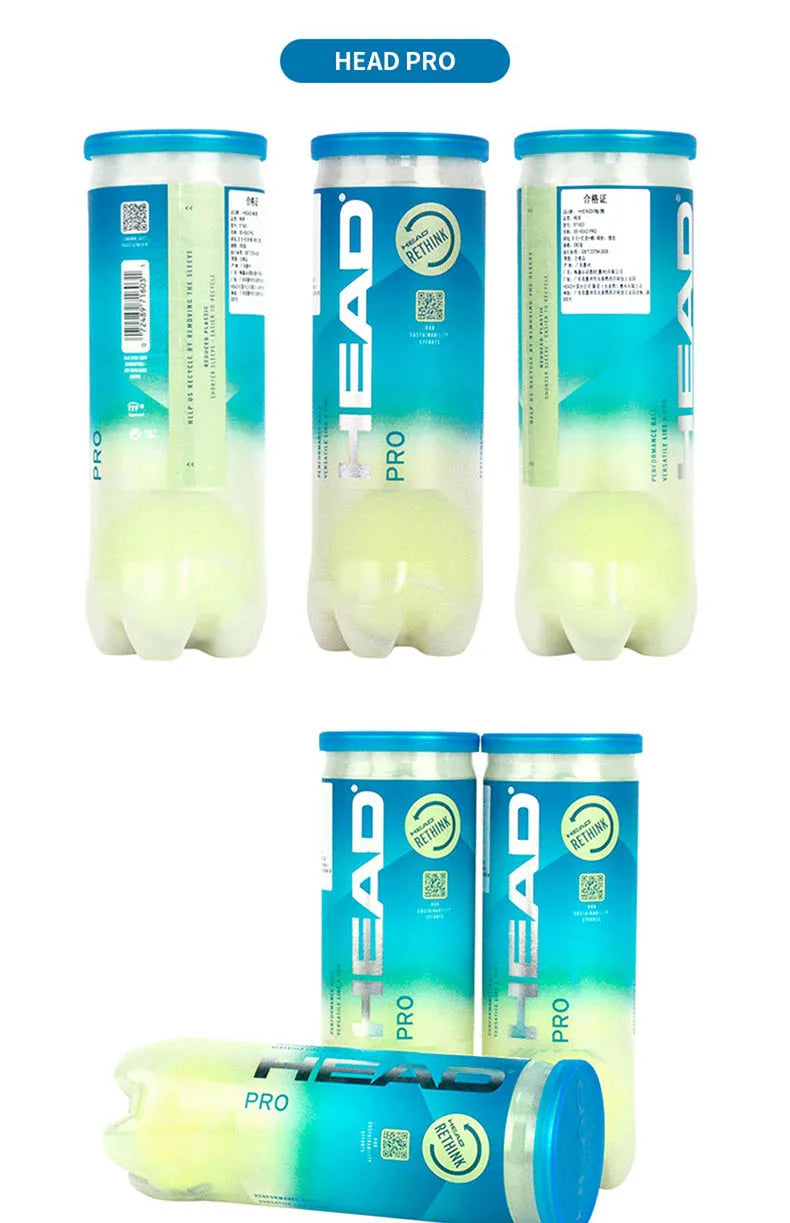 HEAD Professional Tennis 4B TEAM 3 Tour X  Training Ball T 3B Pro Match Balls