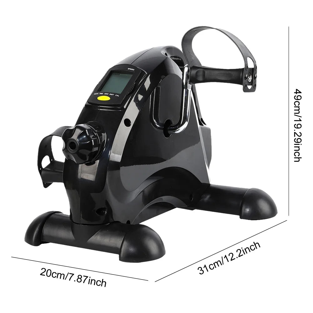 Mini Exercise Bike Arm and Leg Trainer Adjustable  Exercise Machine LCD Display Portable Pedal Trainer for Home Office