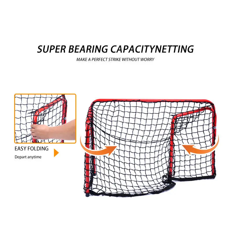 Easy Detachable Folding Ice Hockey Goal Net for Outdoor Indoor Training Games