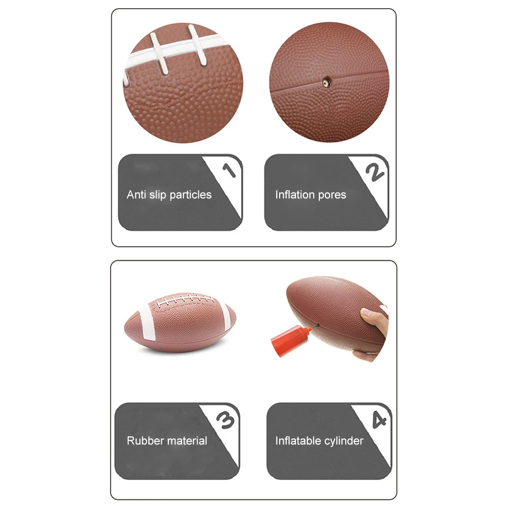 Teenagers American Football Inflatable Child Footballs with Inflator Children Game Ball for Kids Students