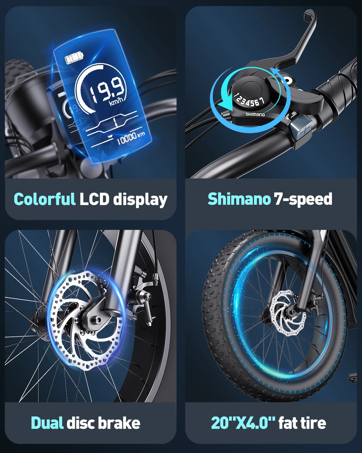 Electric Bike for Adults 3000W 1500W 32MPH 48V 23AH Max 75Miles Electric Motorcycle