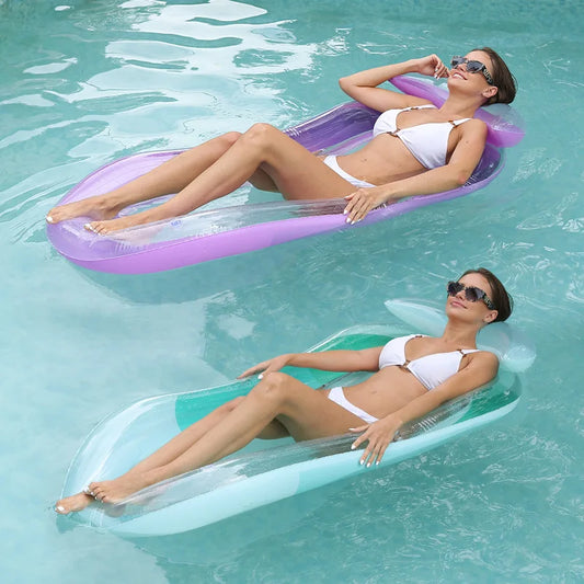 1pc Gradient Inflatable Water Floating Bed Portable  for Beach Swimming Pool Party