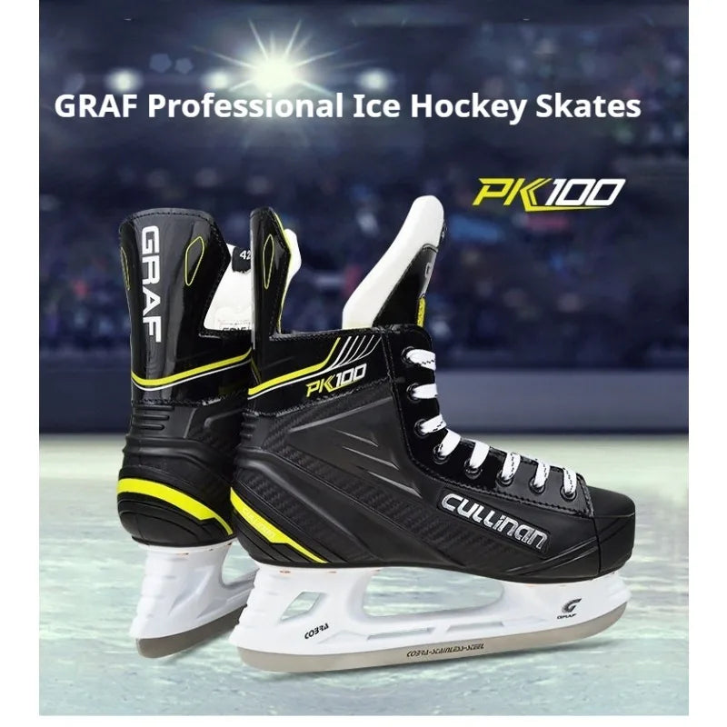 GRAF Protect Blote Voeten Ijshockey Schaatsschoenen Voeg Fluwelen Ademende Schaatsschoenen