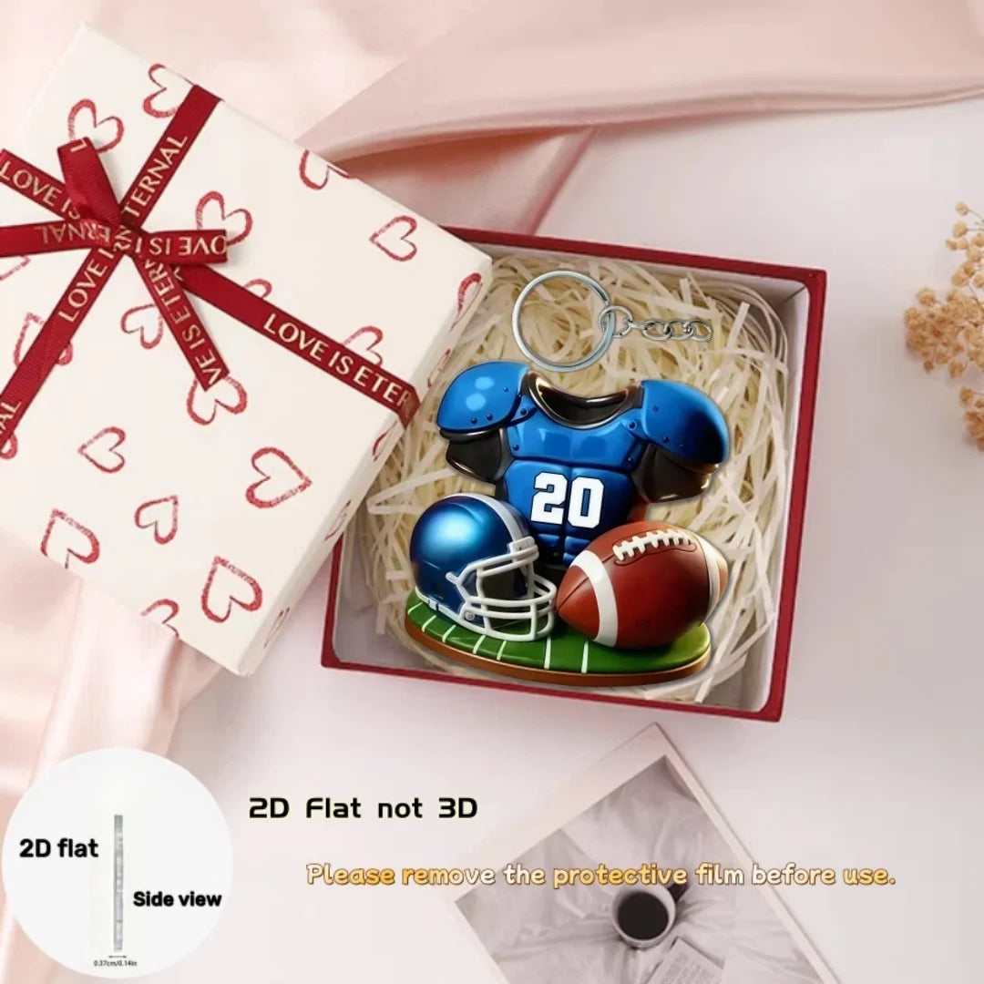 American Football Pendant Keychain