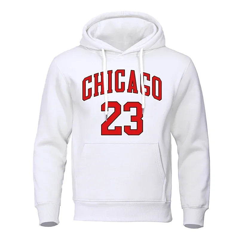 23  Number Pattern Hoodie Men Fashion Hip Hop Pullover Hoody