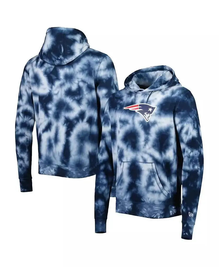 New Era | Men's Navy New England Patriots Team Tie-Dye Pullover Hoodie