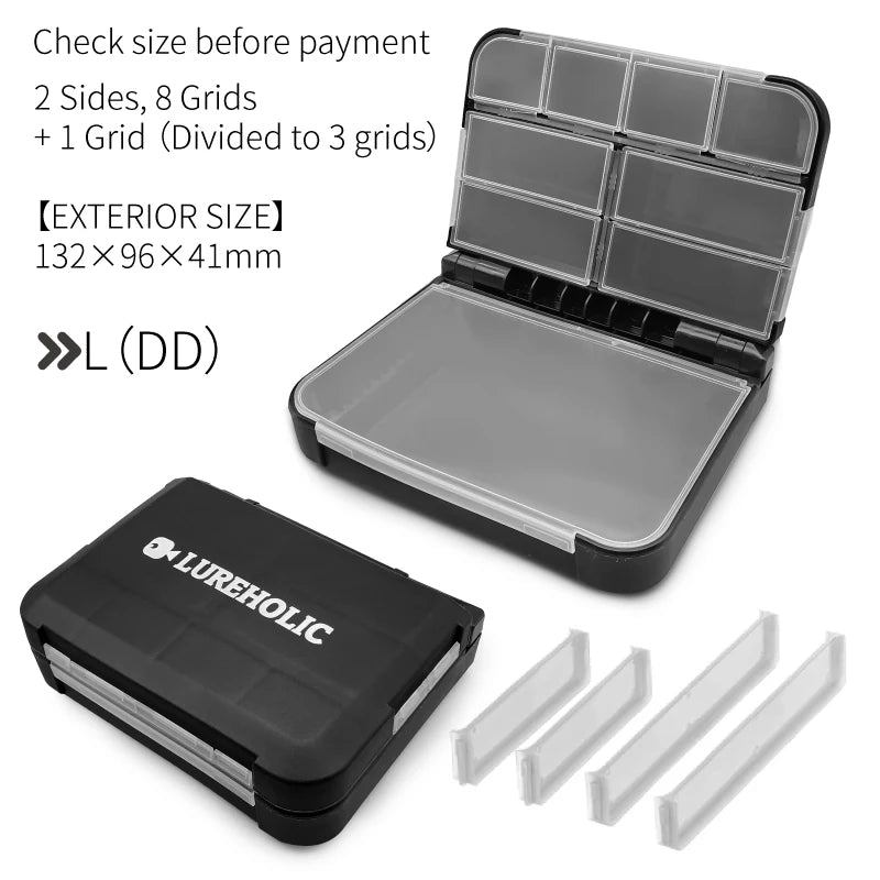 LUREHOLIC Fishing Tackle Boxes for Lure Accessories Storage Snap,