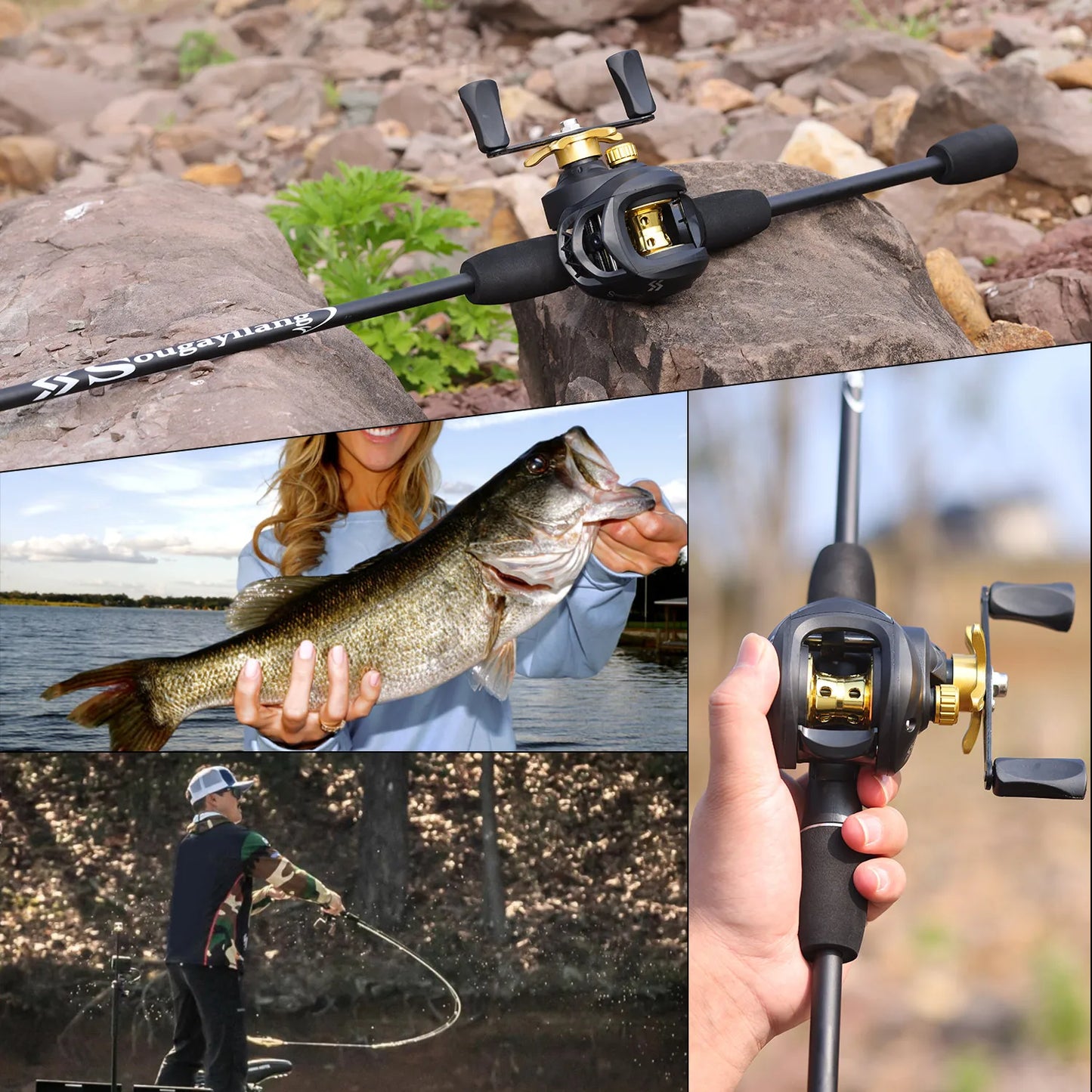 Sougayilang Fishing Rod Reel Combo L