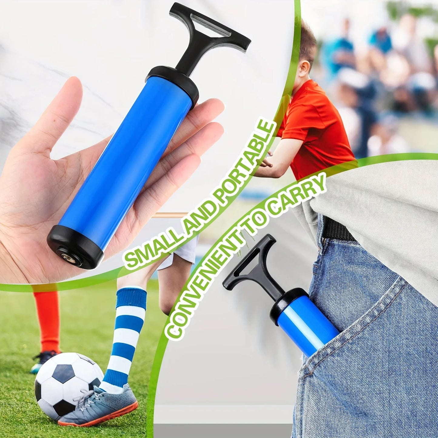 1 Pc Portable Multifunctional Ball Pump With Needle And Nozzle, Ball Inflator