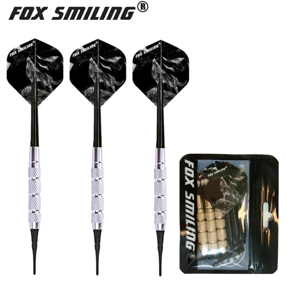 12PCS Fox Smiling 18g Electronic Soft  Darts With Nylon Darts Tips