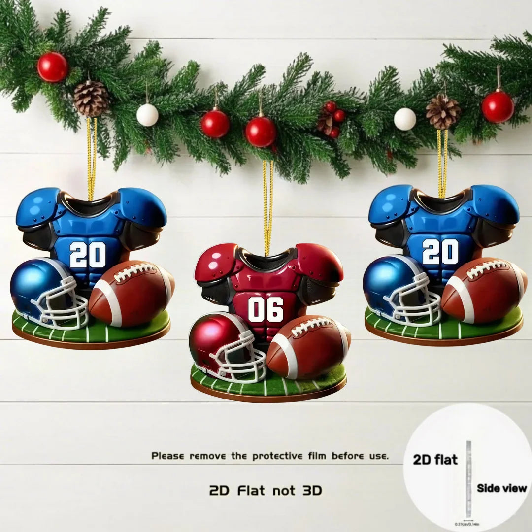 American Football Pendant Keychain