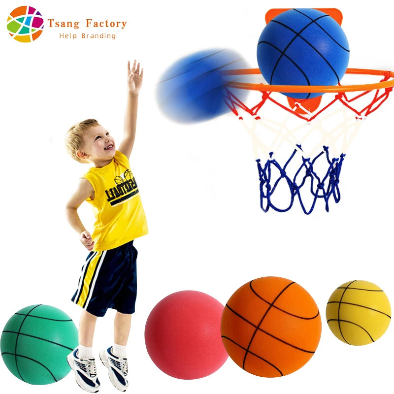 New Bouncing Mute Ball Size 3/5/7 Indoor Silent Basketball No Noise Soft High Density Foam