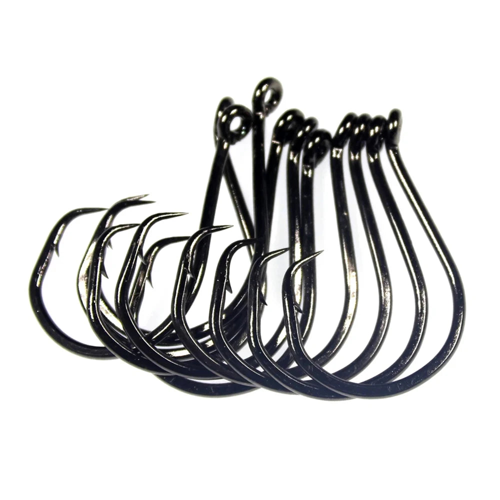 WIFREO 40PCS Fishing Accessories 3/0 5/0 6/0 7/0 8/0 Up Eye Circle Hook Saltwater Catfish