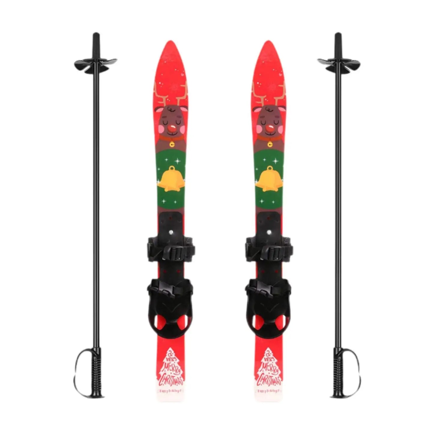 Short Skis for Snow and Poles Sporting Goods Winter Equipment Outdoor Recreation