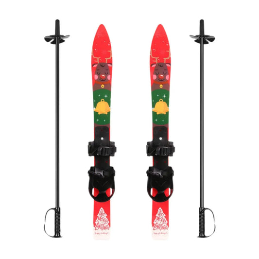 Short Skis for Snow and Poles Sporting Goods Winter Equipment Outdoor Recreation