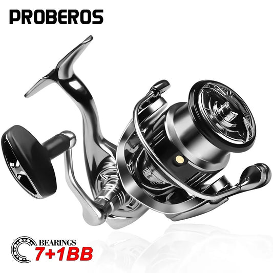 Spinning Reel 1000S 2000S 2500S 3000S CNC Metal Rocker Arm Casting  5.5:1 Gear Ratio 7+1BB Fishing Tackle