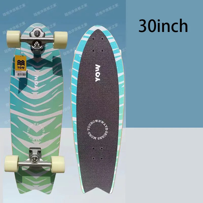 YOW land surf skateboard longboards whole kits good quality spring system branded with trucks wheels