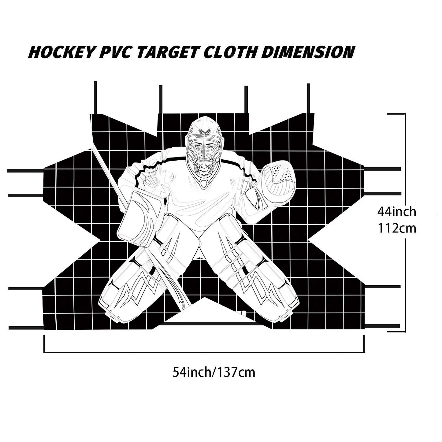 Hockey Goal Improve Skills Foldable Lightweight Waterproof Protable Hockey Net