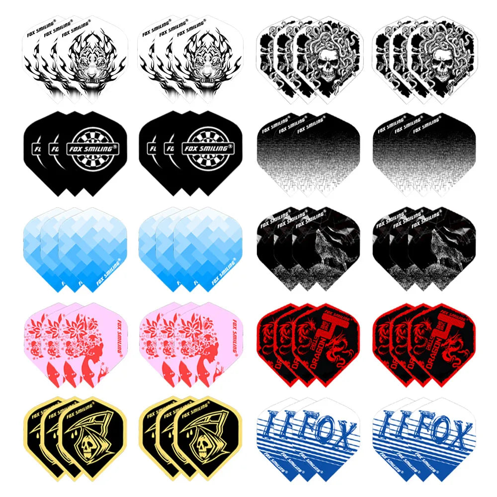 Fox Smiling Dart Flights Set Multiple Styles Colorful PET Darts Flights