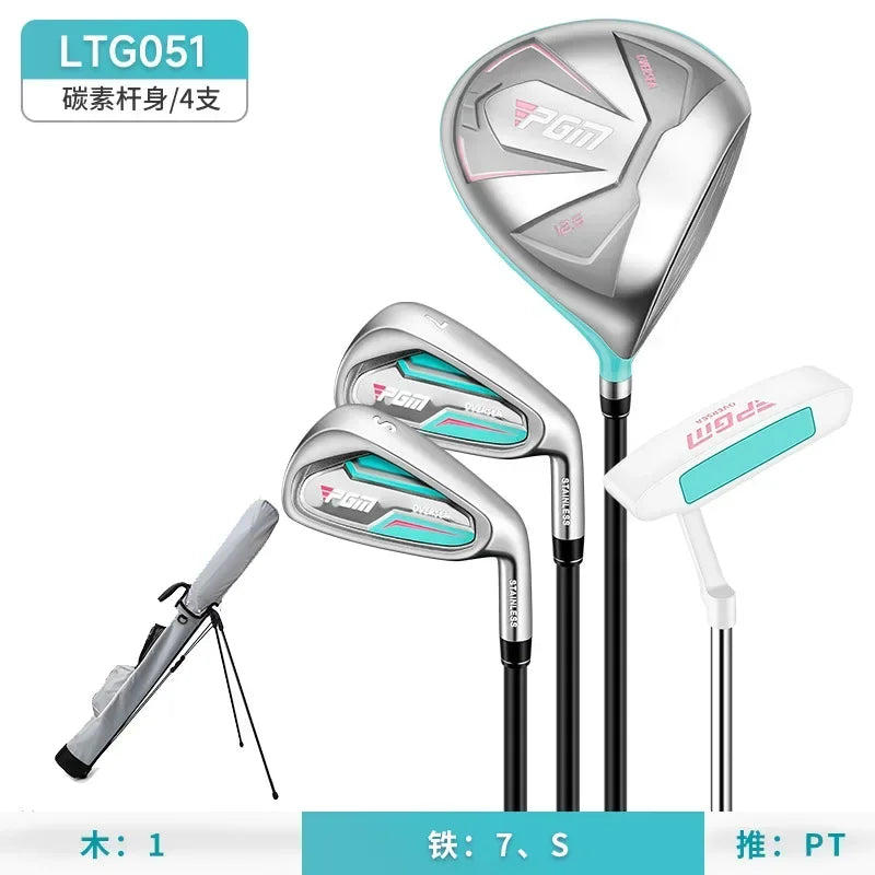 PGM Women Golf Clubs Set with Golf Bag Stainless Steel / Carbon Shaft Iron Wood Driver