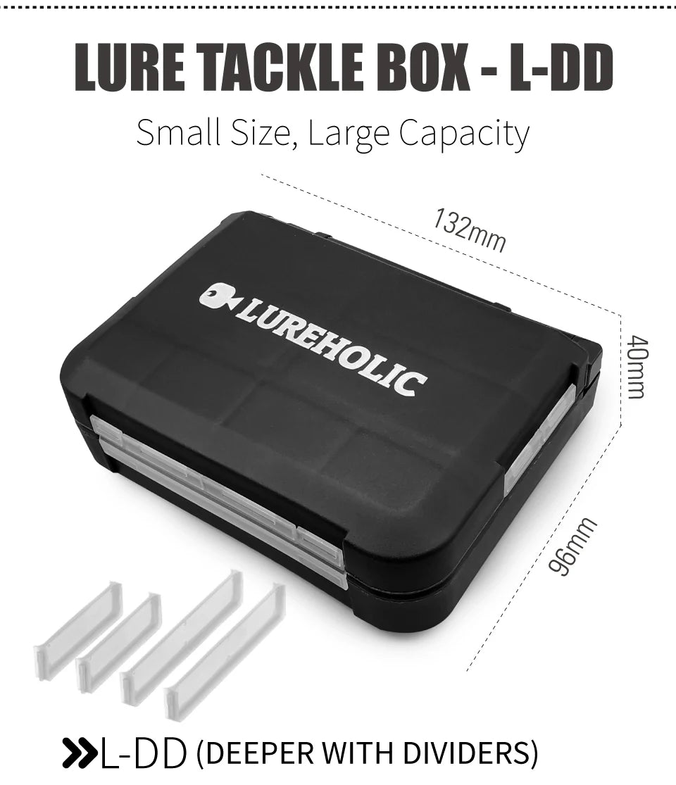 LUREHOLIC Fishing Tackle Boxes for Lure Accessories Storage Snap,