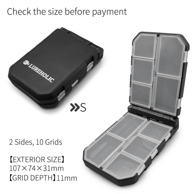 LUREHOLIC Fishing Tackle Boxes for Lure Accessories Storage Snap,