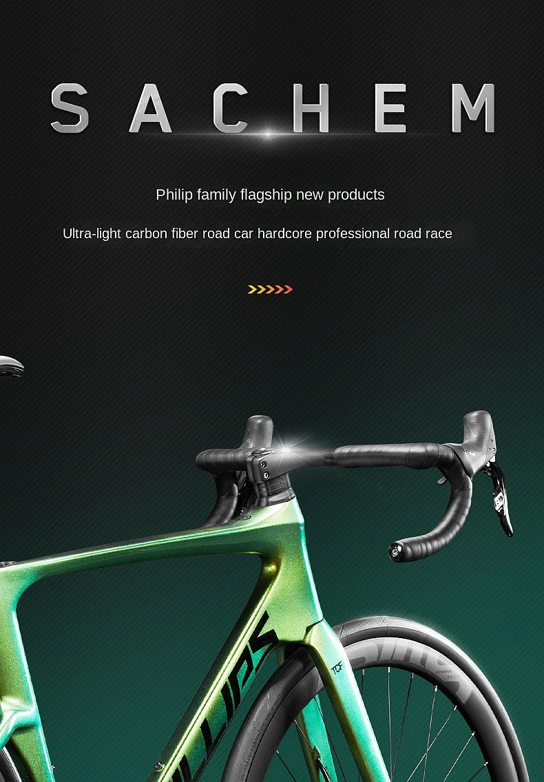 2025 New Ultra-Light Carbon Fiber Road Bike Fast Racing Bicycle with Hydraulic Disc Brakes