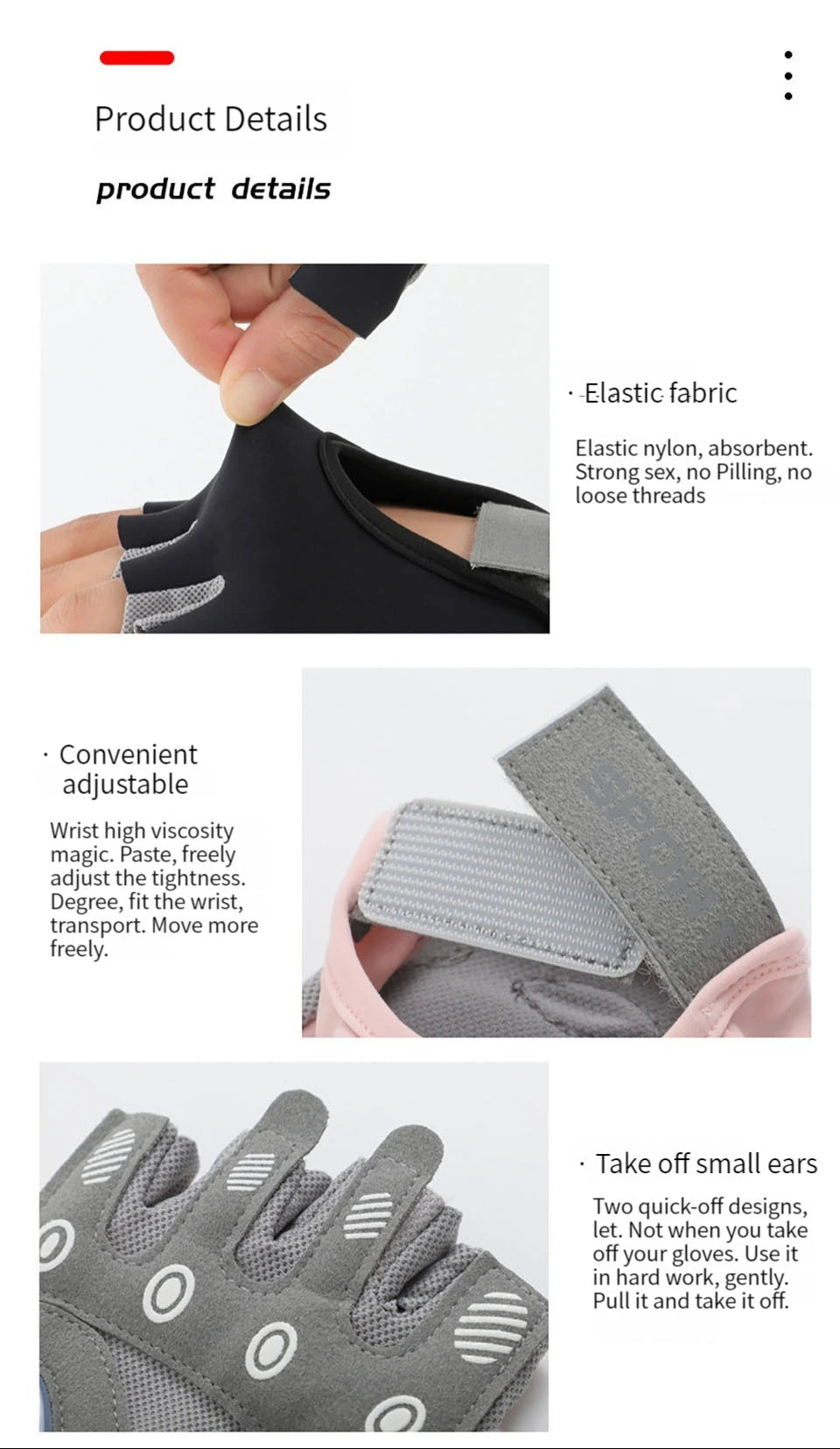 1 Pair Gym Body Building Training Fitness Gloves Sports Weight Lifting Exercise Slip-Resistant Gloves for Yoga Gloves
