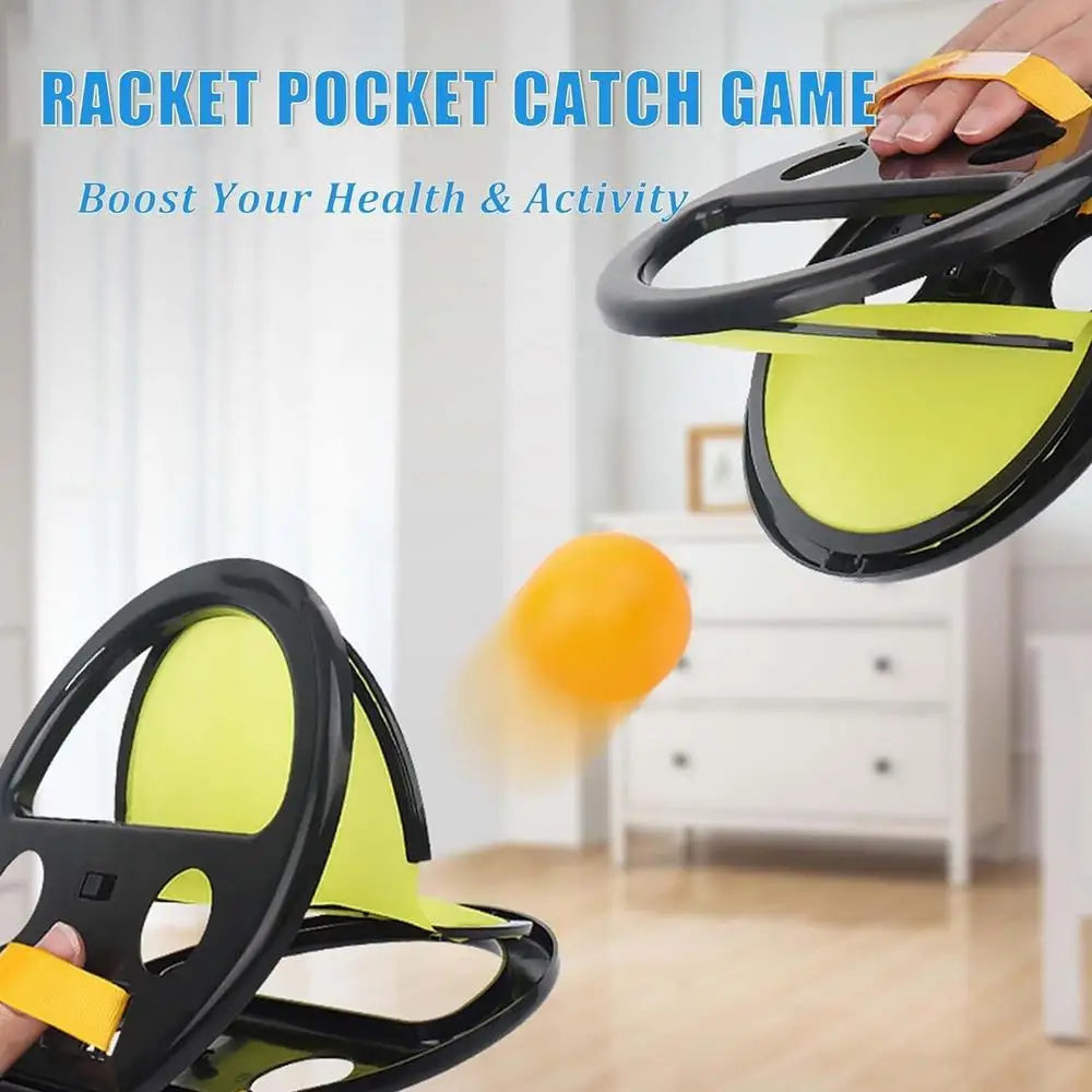 Paddle Ball Set Outdoor Throwing Catching Game Toys Toddler Activities 2 Players