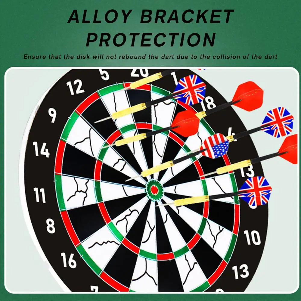 Professional Dart Board  Stable Flocking Board With Darts Thick 15in Game