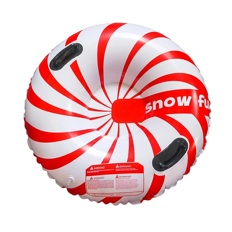 Snow Tube, Leakproof Thickened Wear-Resistant Heavy Duty Hard Bottom Sleds Snow with Handles