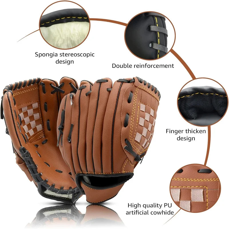 Outdoor camping sport Baseball Gloves Softball Practice Equipment Size 9.5 Left Hand