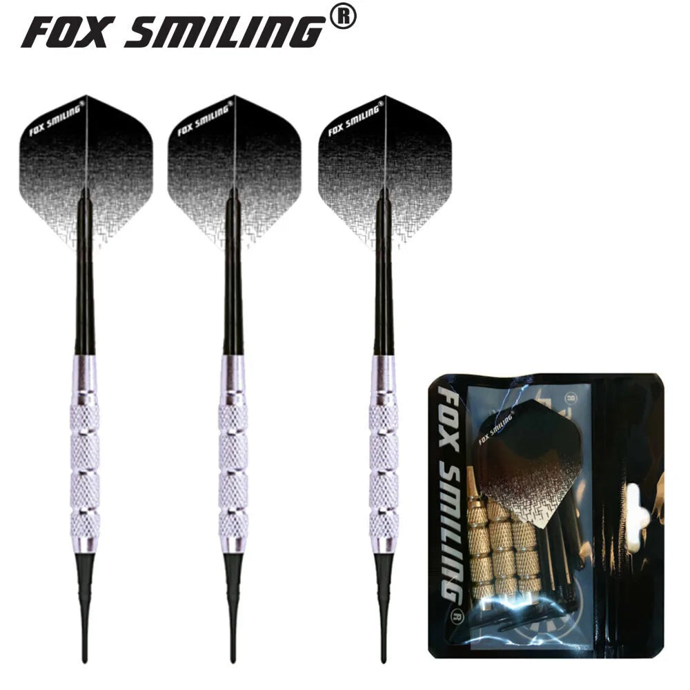 12PCS Fox Smiling 18g Electronic Soft  Darts With Nylon Darts Tips