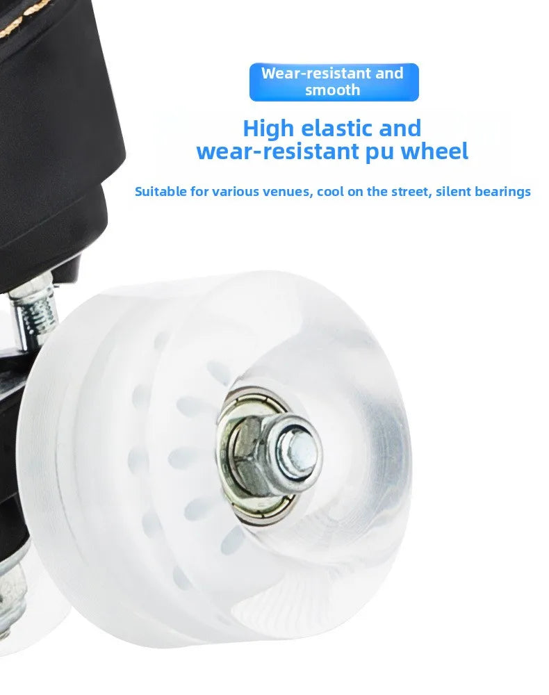 New Double Row Roller Skates Four-Wheel  Inline Skates for Men, Women, Adults, and Children