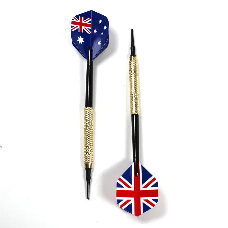 12 Pcs/Set Darts Professtional 14g Safety Soft Tipped Darts 36/100 Plastic Tips