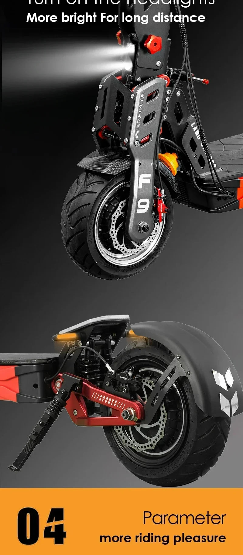 HEZZO 60V 8000W 62.5MPH Off-road Electric Scooter