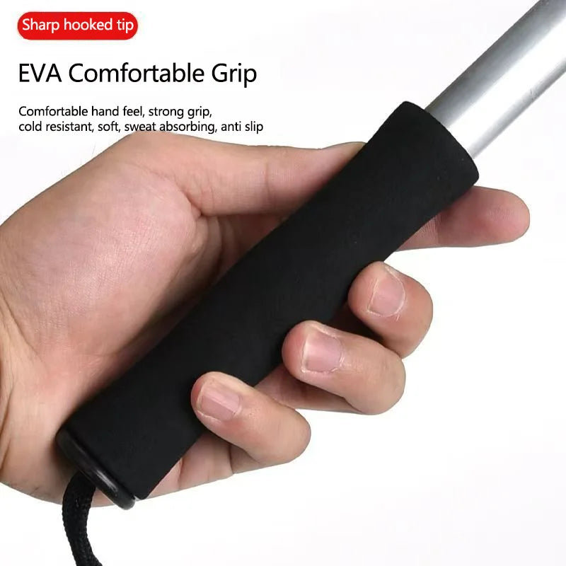 Telescopic Fish Gaff Hook,About 28-60cm Stainless Steel Ice Sea Fishing