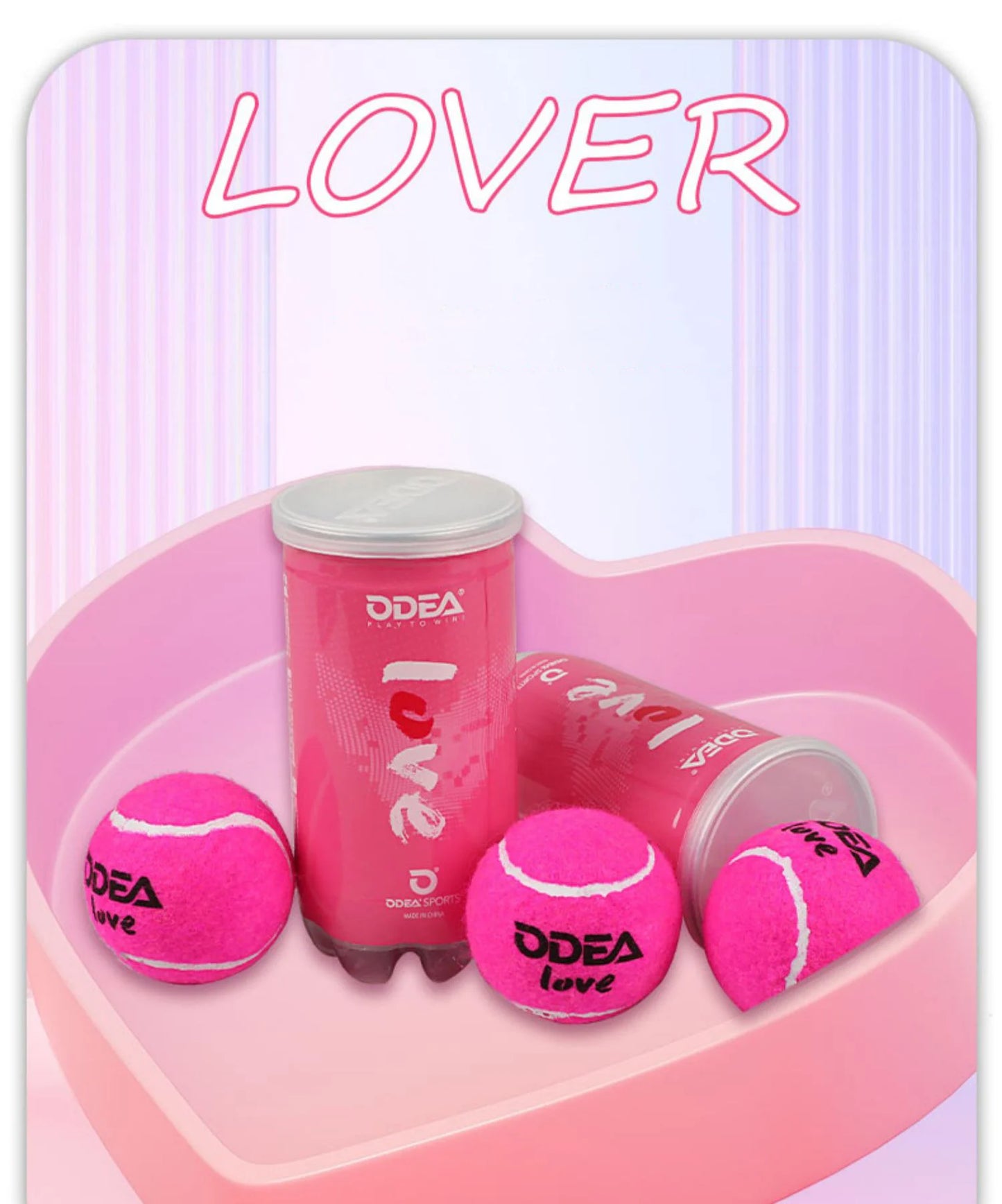 ODEA Professional Tennis Pink Training Ball 2 ball/barrel Match Balls