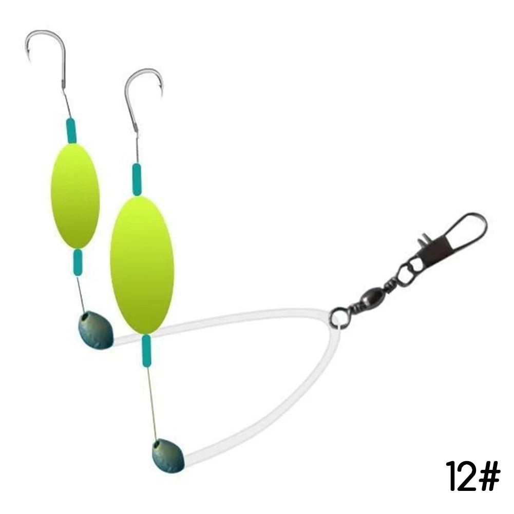 Surfs Fishing Fishhook Pompano Rig with Floats Versatile Fishing Equipments for Saltwater