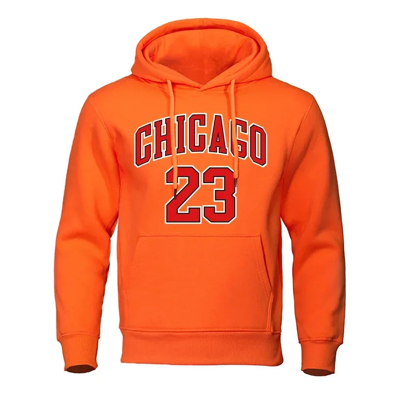 23  Number Pattern Hoodie Men Fashion Hip Hop Pullover Hoody