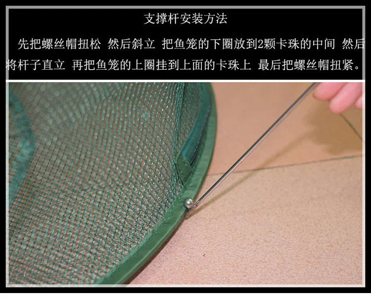Shrimp cage fishing net lobster crab eel loach catch folding net fishing gear fishing net