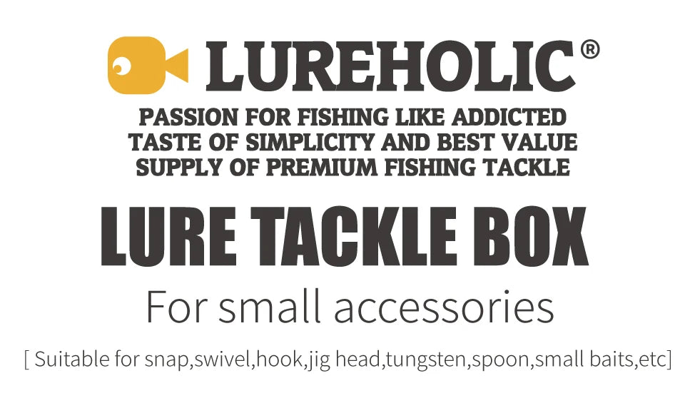 LUREHOLIC Fishing Tackle Boxes for Lure Accessories Storage Snap,