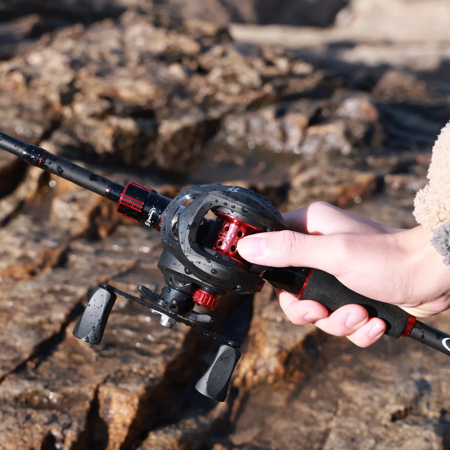 Sougayilang Fishing Rod Reel Combo 1.8~2.1m Carbon Fiber Casting Rod